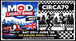 MOD LEGACY BAND meet CIRCA79 Live @ The Garland, Redhill. Mod Ska New Wave Punk Two Tone