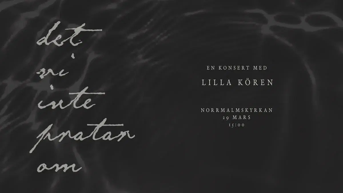 Det vi inte pratar om... - en konsert med Lilla Kören