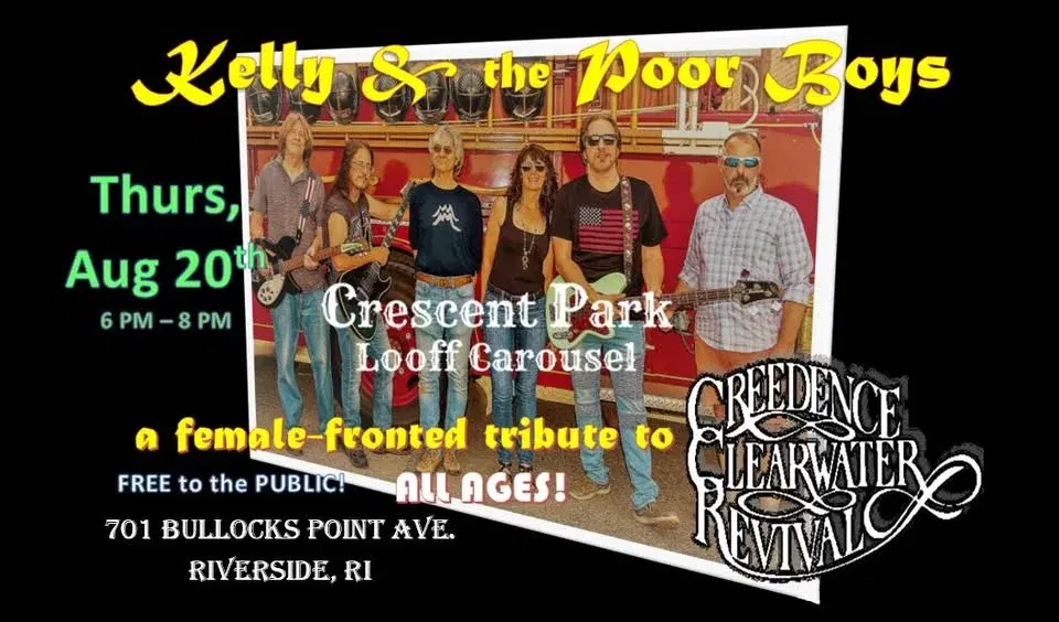 Creedence tribute, "Kelly & the Poor Boys" at Crescent Park in Riverside RI