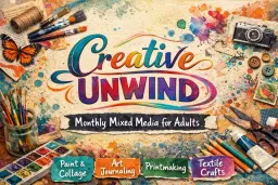 Creative Unwind: Monthly Mixed Media for Adults - April