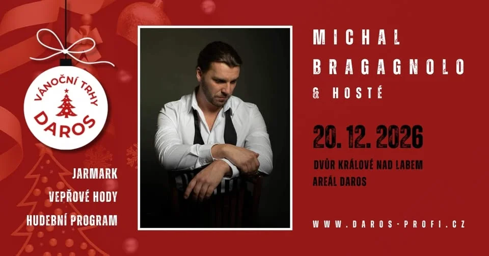 DAROS vánoční trhy – Michal Bragagnolo, sólista Národního divadla a člen 4 Tenorů, s hosty 🎤