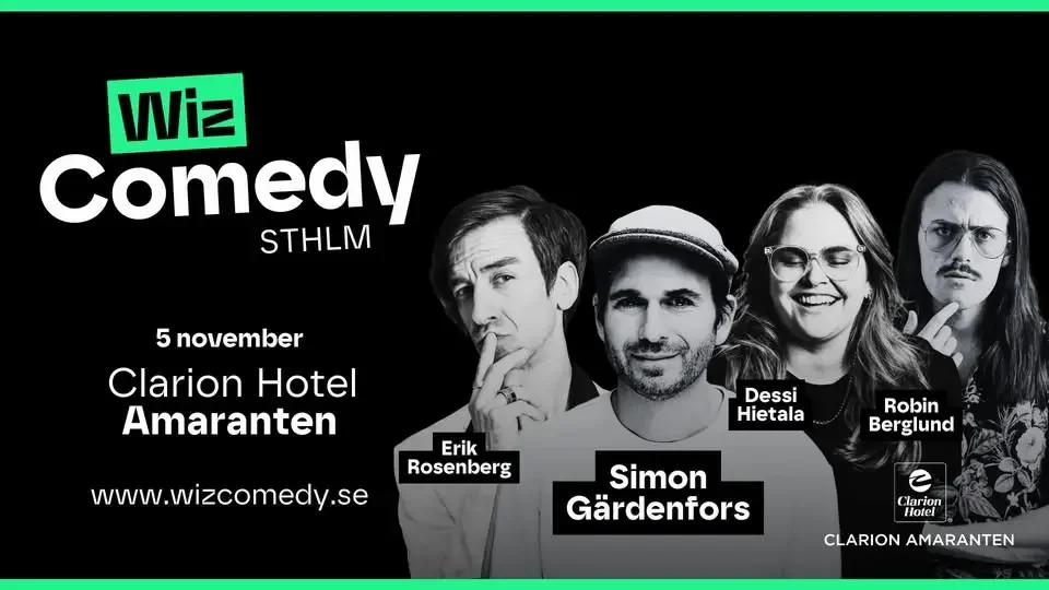 Wiz Comedy Stockholm med Simon Gärdenfors