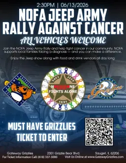 NOFA Jeep Army Rally Against Cancer at the Gateway Grizzlies