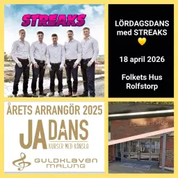 LÖRDAGSDANS 💛 Streaks i Folkets Hus, Rolfstorp