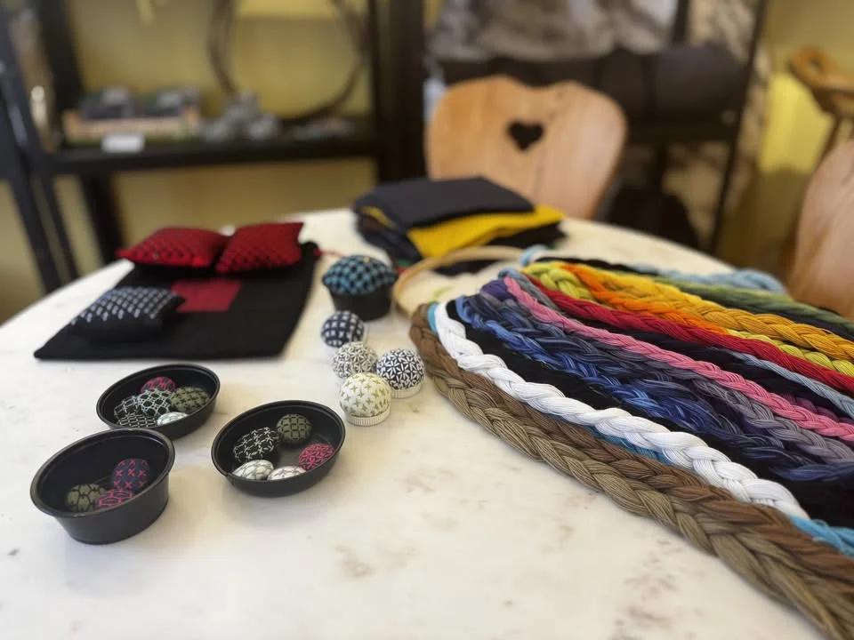 Japansk brodertekniken ”Sashiko” med Elise.