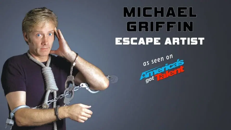 Hancock County Tourism Presents: Michael Griffin, the two-time magic award-winning escape artist!