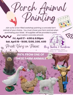 DIY Painted Porch Animals Workshop