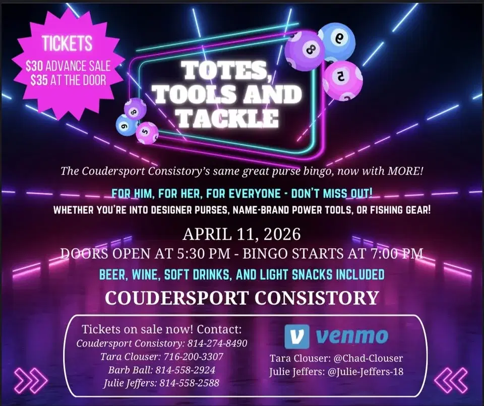 Totes, Tools and Tackle BINGO!