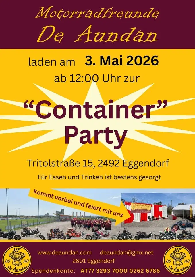 "Container" Party bei den Motorradfreunden De Aundan