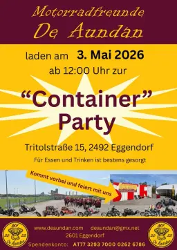 "Container" Party bei den Motorradfreunden De Aundan