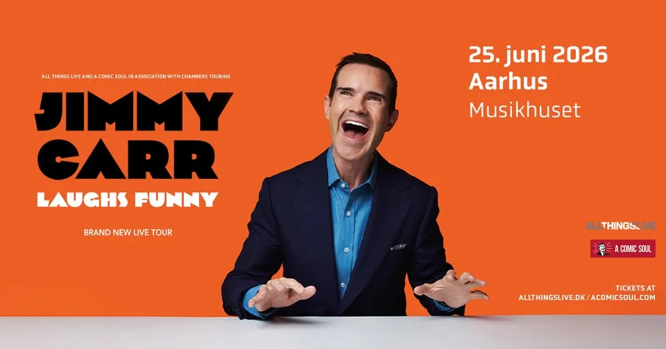 Jimmy Carr - 25. juni - Musikhuset (venteliste)