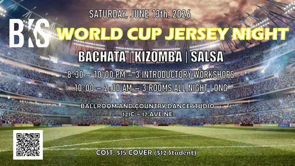 BKS (Bachata Kizomba Salsa) World Cup Jersey Night!