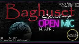 14. APRIL - Grinet Open Mic - Baghuset - SHOWET STARTER KL 19:00