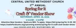 CUMC's 3rd ANNUAL SPRING FOR IT CRAFT AND VENDOR SHOW
