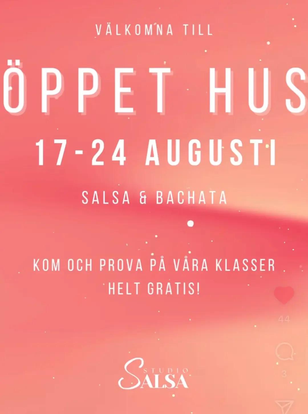 ÖPPET HUS Bachata på Studio Salsa 💃🕺 GRATIS prova-på!