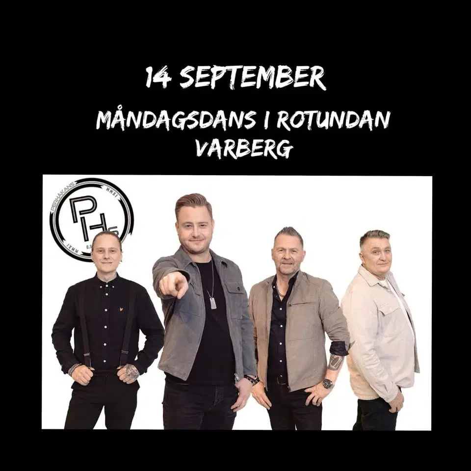 Måndagsdans till PH:s i Varberg 14 september 2026