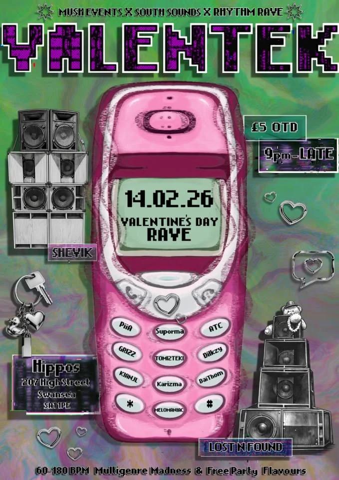 Mush event, South Sounds and Rhythm Raves present VALENTEK