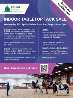 Merrist Wood Table Top Tack Sale