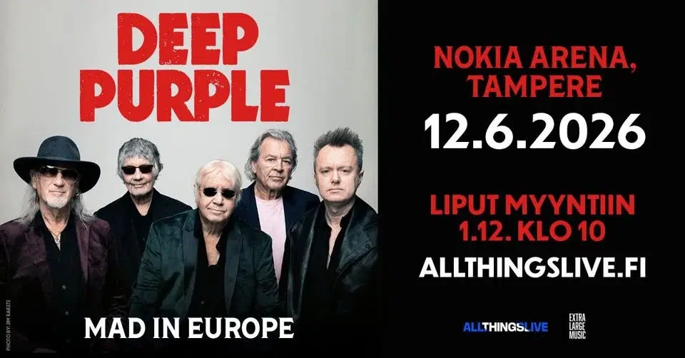 Deep Purple - 12.6.2026 Tampere, Nokia Arena