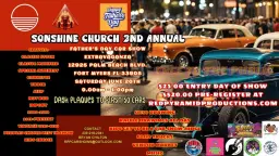 Sonshine Church 2nd Annual Father's Day Car Show