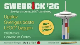 Swebricks årliga Legoutställning i ÖREBRO 28-29 mars Conventum Arena - Specialgäst KLOSSFESTIVALEN