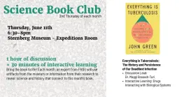 Science Book Club: Everything is Tuberculosis + Drugs Interacting with Biological Systems Activity