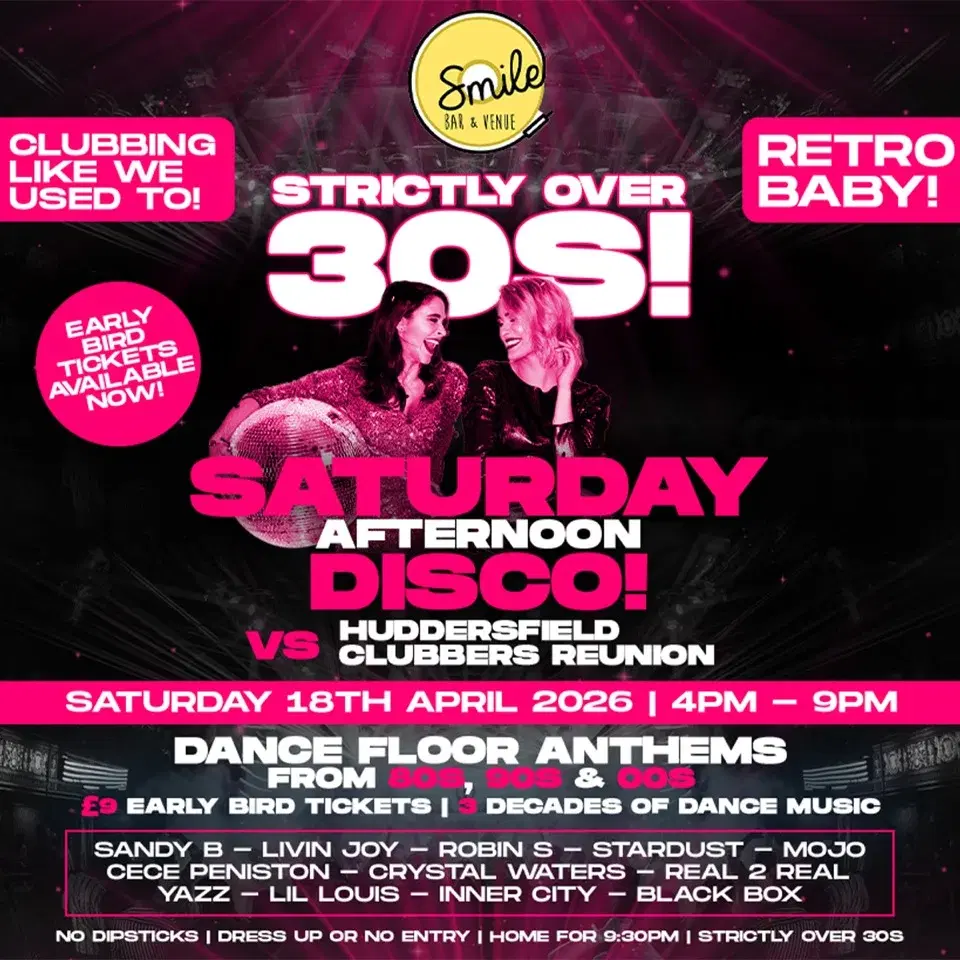 Over 30's Saturday Afternoon Disco!