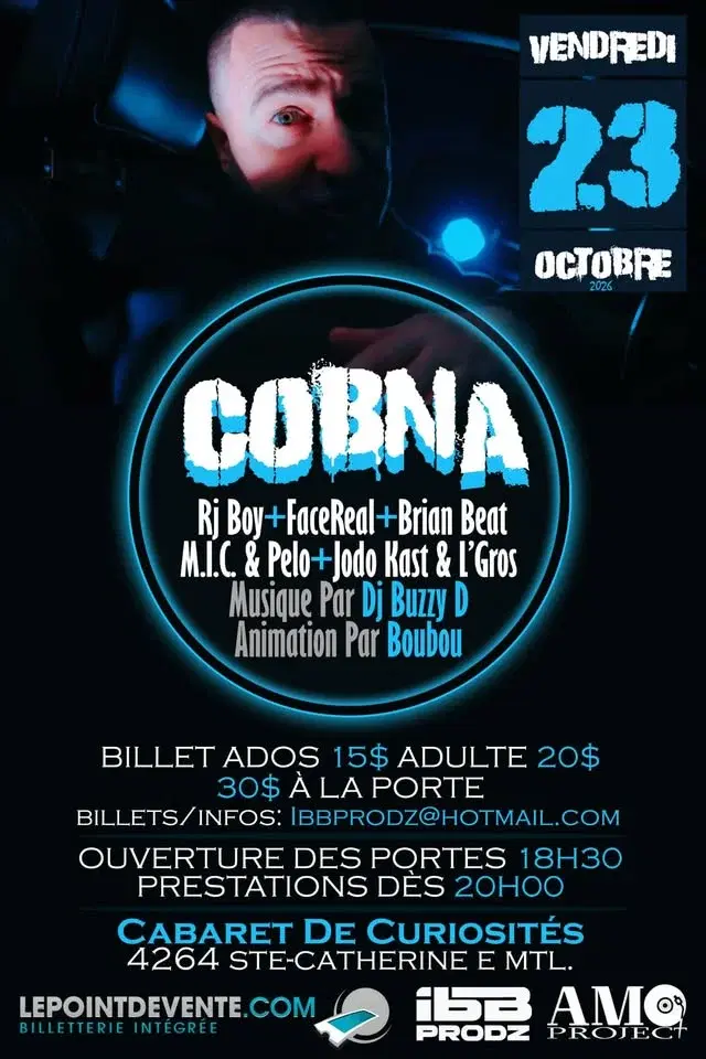 IBB PRODZ &AMQ PROJECT PRÉSENTE: COBNA ET ARTISTE INVITÉ