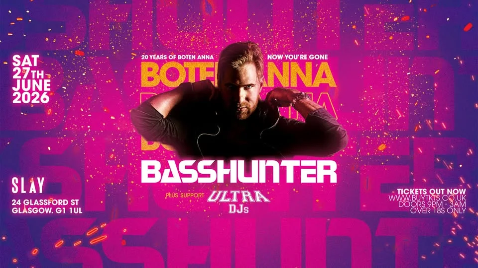 BASSHUNTER - 27th June 2026 - Slay Glasgow