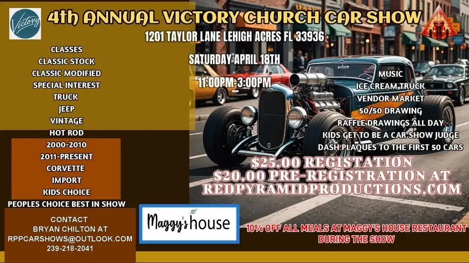 4TH ANNUAL VICTORY CHURCH CAR SHOW