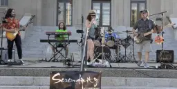 Serendipity grooving at The William Hall Library summer concert series