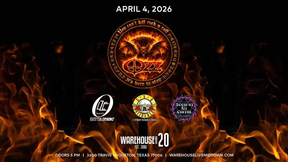 OZZ at Warehouse Live Midtown Saturday April 4, 2026