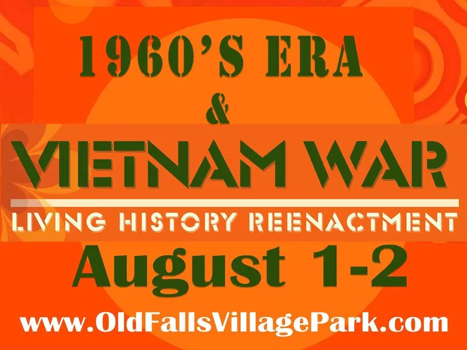 1960s Era and Vietnam War Living History Reenactment at Old Falls Village Park