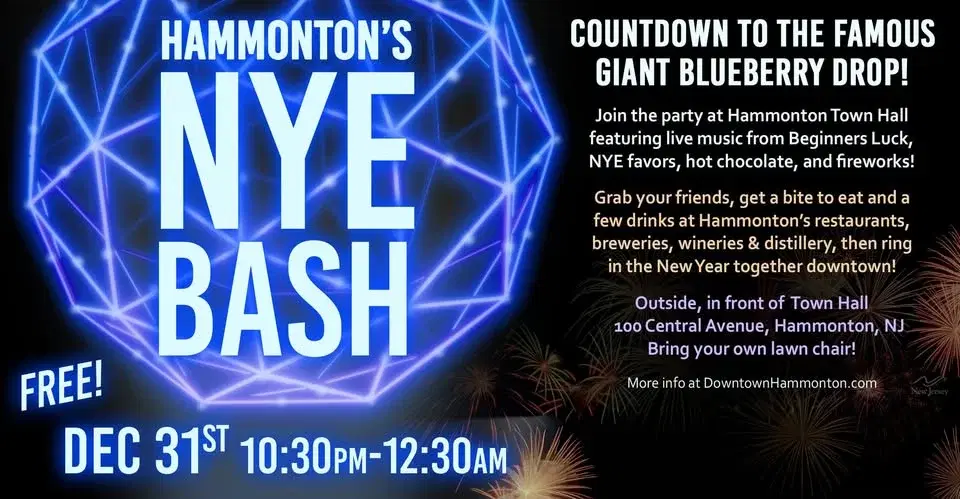 Hammonton's NYE Bash & Giant Blueberry Drop