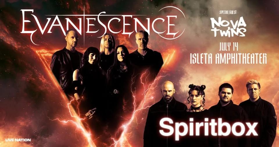 Evanescence 2026 World Tour with Spiritbox and Nova Twins