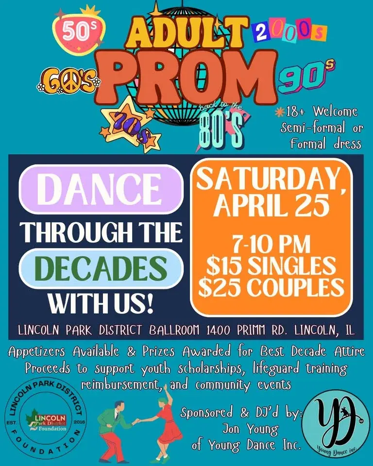 Adult Prom: Dance through the Decades @ Lincoln Park District