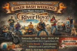 Holiday Trav-L Park presents Biker Beach Bash Weekend with the River Boyz!