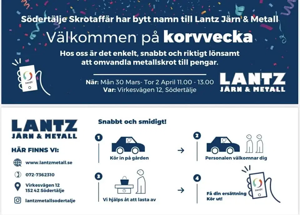 Korvvecka hos Lantz Järn och Metall Södertälje
