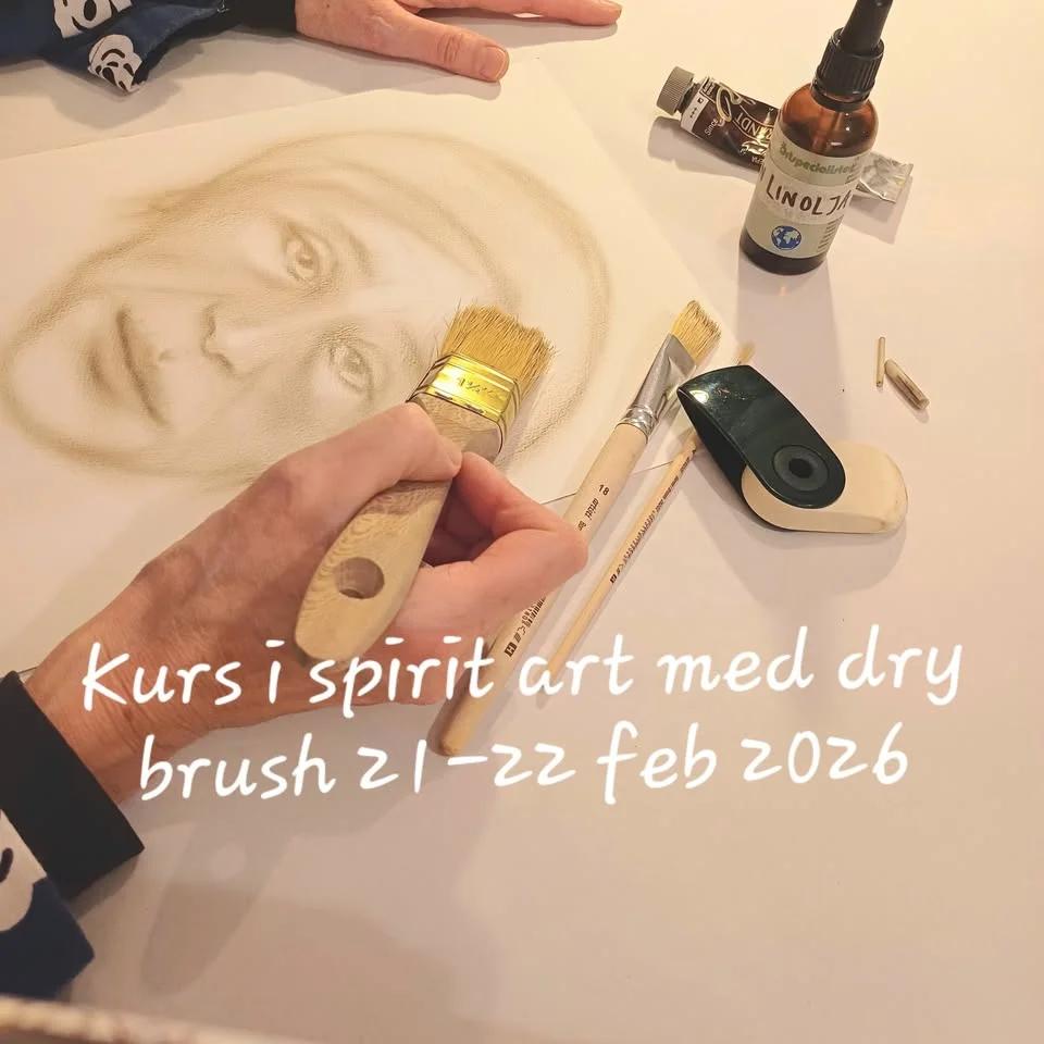Spirit art med Dry brush i Stockholm