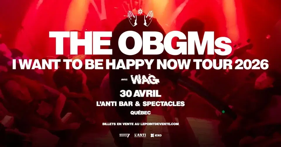 The OBGMs avec WAG // Jeudi 30 avril 2026 // L'Anti Bar & Spectacles