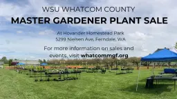 WSU Whatcom County Master Gardener Hovander Plant Sale