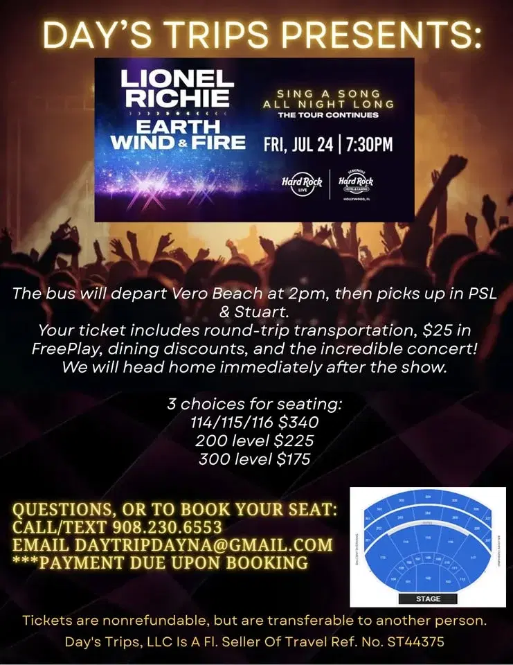 SOLD OUT WAITLIST ONLY Lionel Richie AND Earth, Wind & Fire