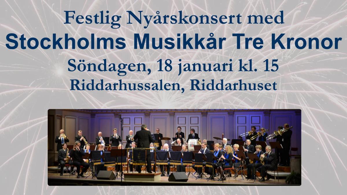 Nyårskonsert med Stockholms Musikkår Tre Kronor