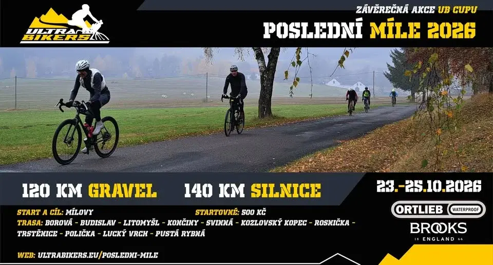 POSLEDNÍ MÍLE UB´26 - 120/140km Výzva pro gravely/silnice