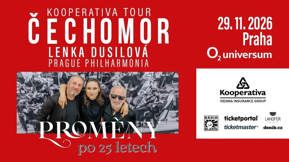 Proměny po 25 letech - Praha - Kooperativa Tour - host Lenka Dusilová a Prague Philharmonia