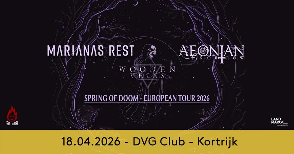 Marianas Rest + Aeonian Sorrow + Wooden Veins @ DVG Club, Kortrijk