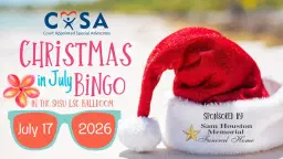 CASA Christmas in July Bingo