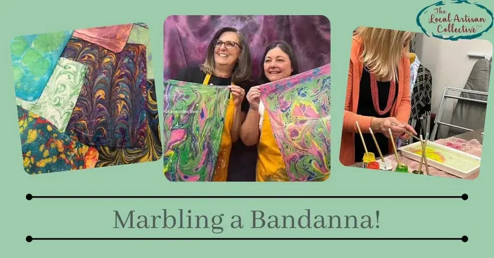 Marbling a Bandanna or Pillowcase