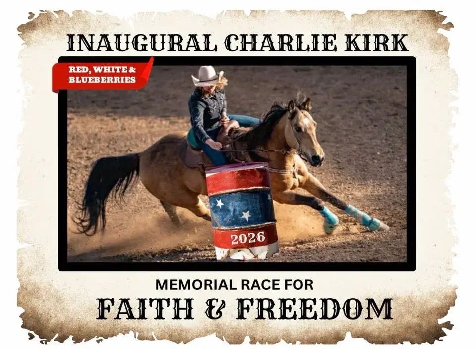 Charlie Kirk memorial barrel race, race for Faith and Freedom