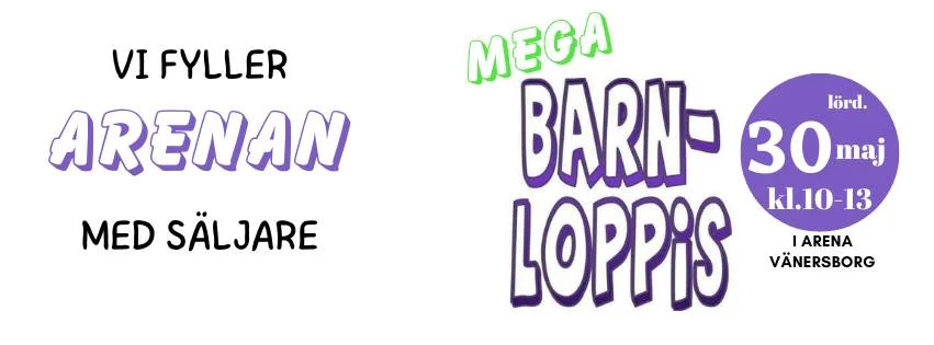 MEGA-BARNLOPPIS 30 maj i Arena Vänersborg